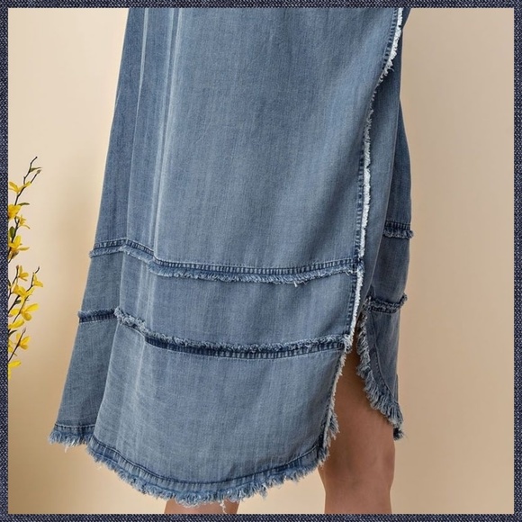 EASEL Ultra Oversized Shirt Dress-Distressed & Unique Details, Statement Sleeves - Picture 5 of 16